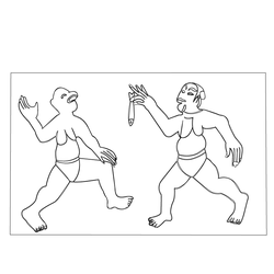 안악3호분 전실 동벽 상단의 수박희(73557)