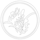 백자청화 풀꽃문 접시(58076)