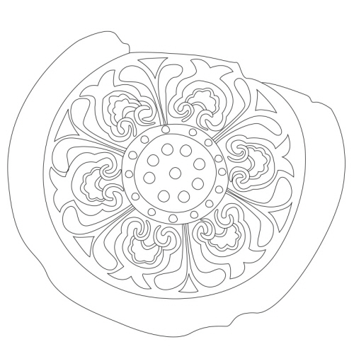 인동당초문 수막새(24253)