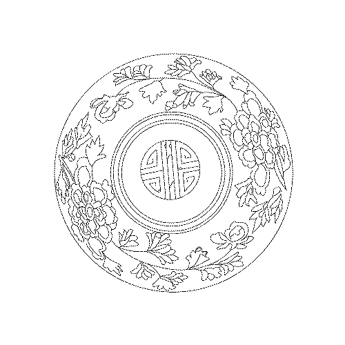 청화백자모란문합(114441)