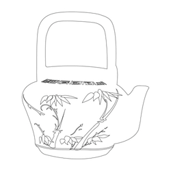 백자 청화 매죽문 주전자(23553)