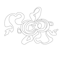 백자청화산수문사각연적(18611)