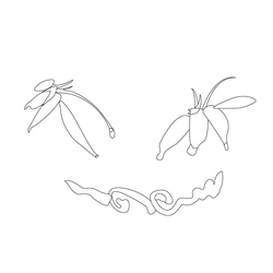 풀무늬아홉모청화백자항아리(18176)