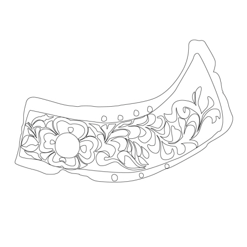 연화문암막새편(23499)