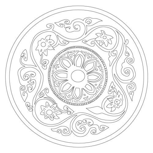 연꽃덩굴무늬청동거울(24465)