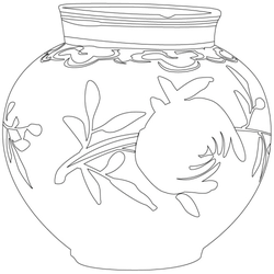 모란무늬 청화백자항아리(23613)