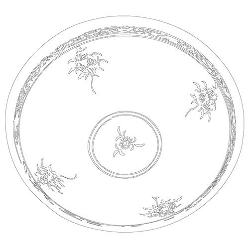 청자상감국화여지문대접(16387)