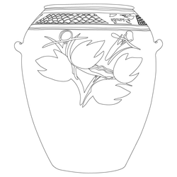 백자청화풀꽃문항아리(79519)