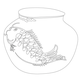 백자청화물고기문항아리(24139)
