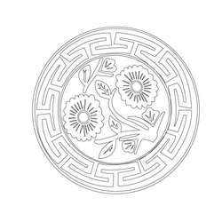 원형베갯모본(23685)