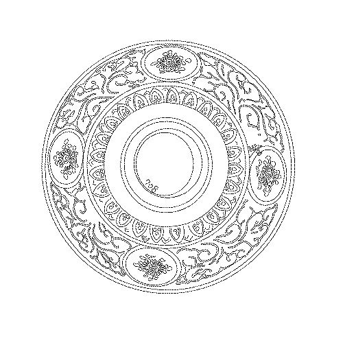 청자상감운학국문발(114423)