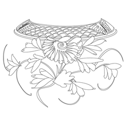 백자청화화문항아리(16551)