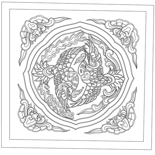 경복궁 강녕전 천장 반자청판(60805)