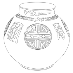 청화백자 수복문 단지(57978)