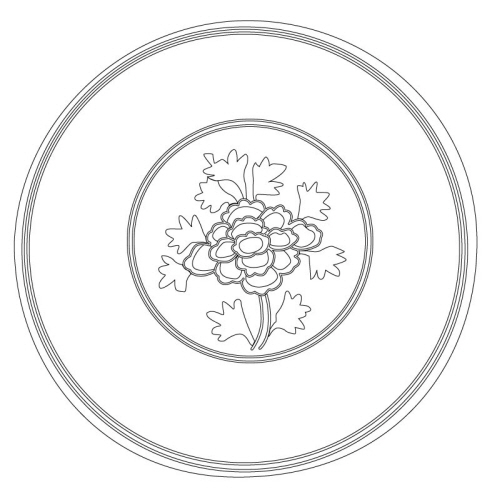 청화백자모란문그릇(24355)