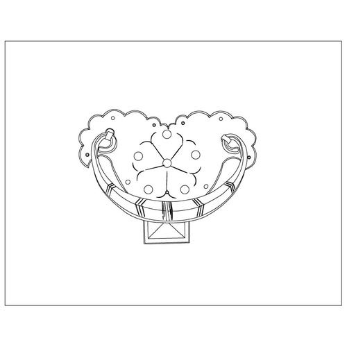 반닫이 백동장석 들쇠(78045)
