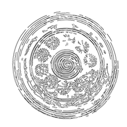 찍은무늬분청사기접시(18177)