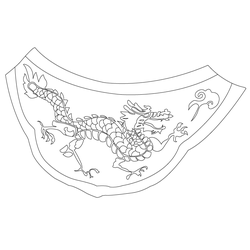 효종대왕릉 담장 암막새(61812)