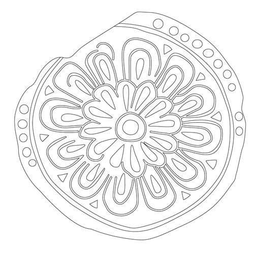 인동연화문 수막새(57980)