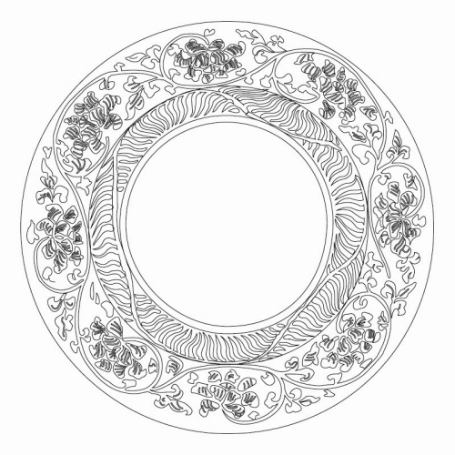 청자상감모란덩굴문잔탁(22180)