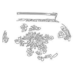 청화백자칠보국화문호(17989)