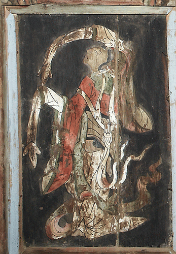 칠장사 원통전 빗반자 벽화(천녀무용도)(101595)