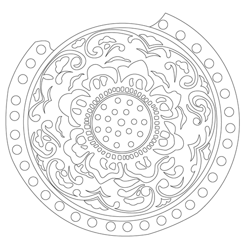 인동연꽃무늬수막새(52157)