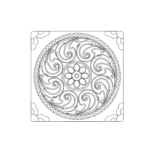 연꽃구름무늬전돌(113910)