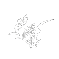 백자청화 풀꽃문 접시(115946)