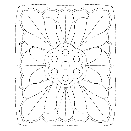 연꽃무늬서까래기와(113954)