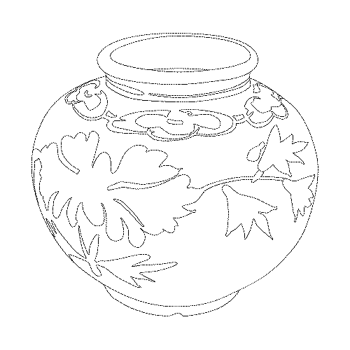 청화백자구름무늬항아리(113549)