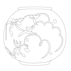 백자철화풀꽃문항아리(115574)