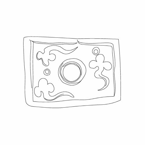 구름·햇무리무늬부연기와(110590)