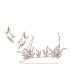 청화백자 연꽃·새문 병(111246)