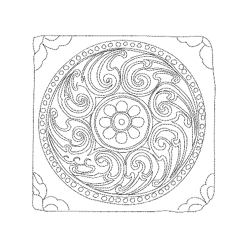 연꽃구름무늬전돌(113909)