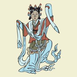 칠장사 원통전 빗반자 벽화(천녀무용도)(100704)