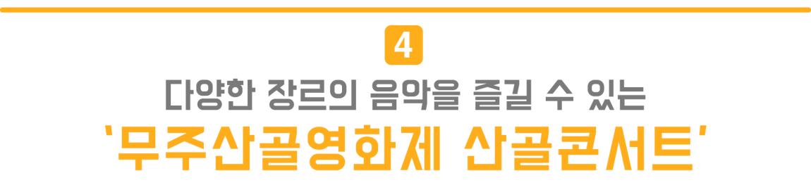 4. 다양한 장르의 음악을 즐길 수 있는 '무주산골영화제 산골콘서트'