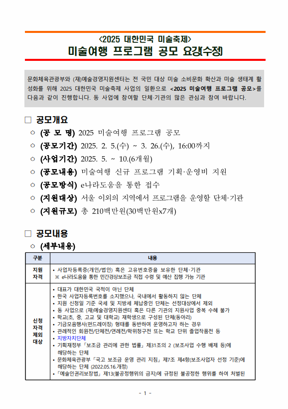 미술여행프로그램