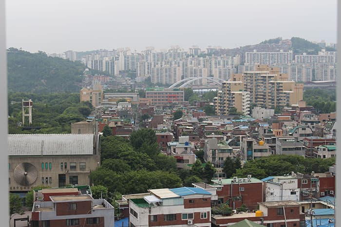 다세대 주택이 밀집한 성수동 소셜벤처 밸리(사진 가운데 위치) ⓒ 문화포털기자단 이상국