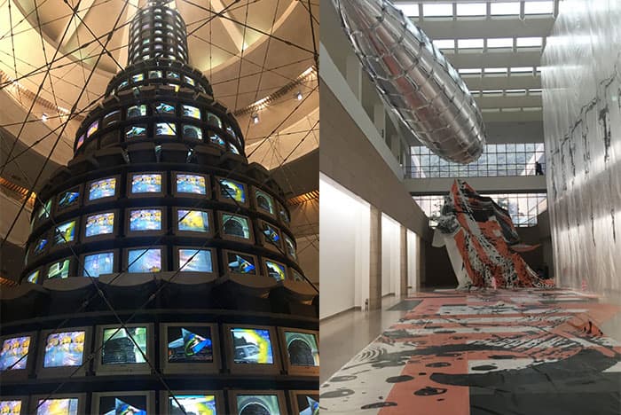 (좌)이승택, 떫은 밧줄, 2016 / (우) 이불, 취약할 의향, 2015-2016 ⓒ 문화포털 기자단 장수영 (좌)이승택, 떫은 밧줄, 2016 / (우) 이불, 취약할 의향, 2015-2016 ⓒ 문화포털 기자단 장수영