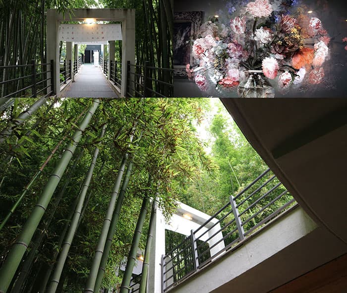  (위) 죽녹원 내부에 위치한 이이남 미술관 / (아래) 대나무와 어우러진 이이남 미술관의 모습 ⓒ 문화포털 기자단 장은진