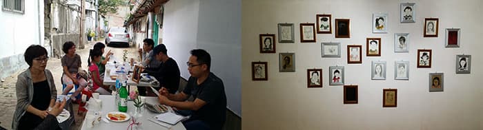 동네 주민 얼굴 그리기 및 릴레이전시 ⓒ 문화공간100 동네 주민 얼굴 그리기 및 릴레이전시 ⓒ 문화공간100