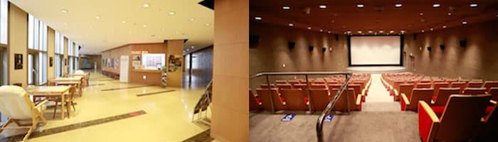 고대 시네마트랩 로비사진 (왼쪽), 영화관 내부사진 (오른쪽) ⓒ 고대 시네마트랩 