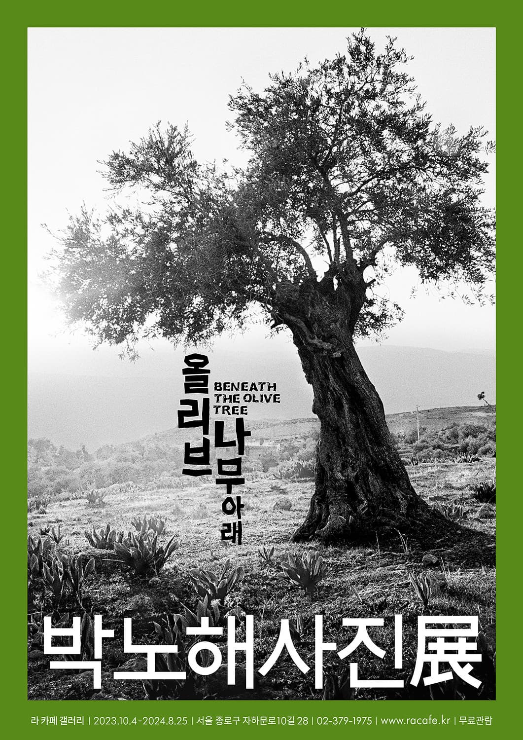 박노해 사진전 | 올리브나무 아래 | 2023.10.4 ~ 2024.8.25 | 서울 종로구 자하문로10길 28 | 02-379-1975 | www.racafe.kr | 무료관람