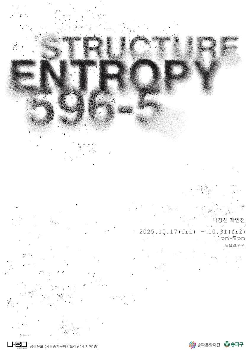 2025 송파문화예술 활성화 지원사업 선정 전시 <Structure Entropy 596-5> 공식 포스터