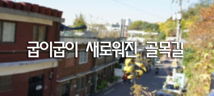 굽이굽이 새로워진 골목길