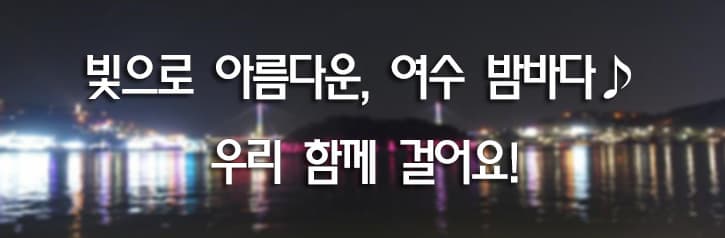 빛으로 아름다운, 여수 밤바다~♪ 우리 함께 걸어요!