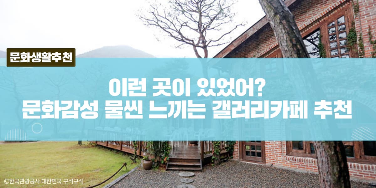 이런 곳이 있었어? 문화감성 물씬 느끼는 갤러리카페
